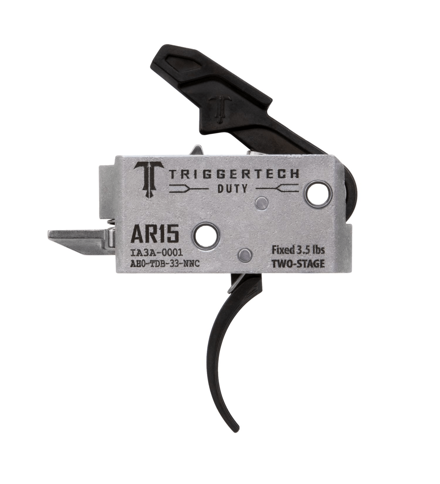 TriggerTech AR15 Two-Stage Trigger featuring durable stainless steel components and a fixed pull weight of 3.5 lbs.
