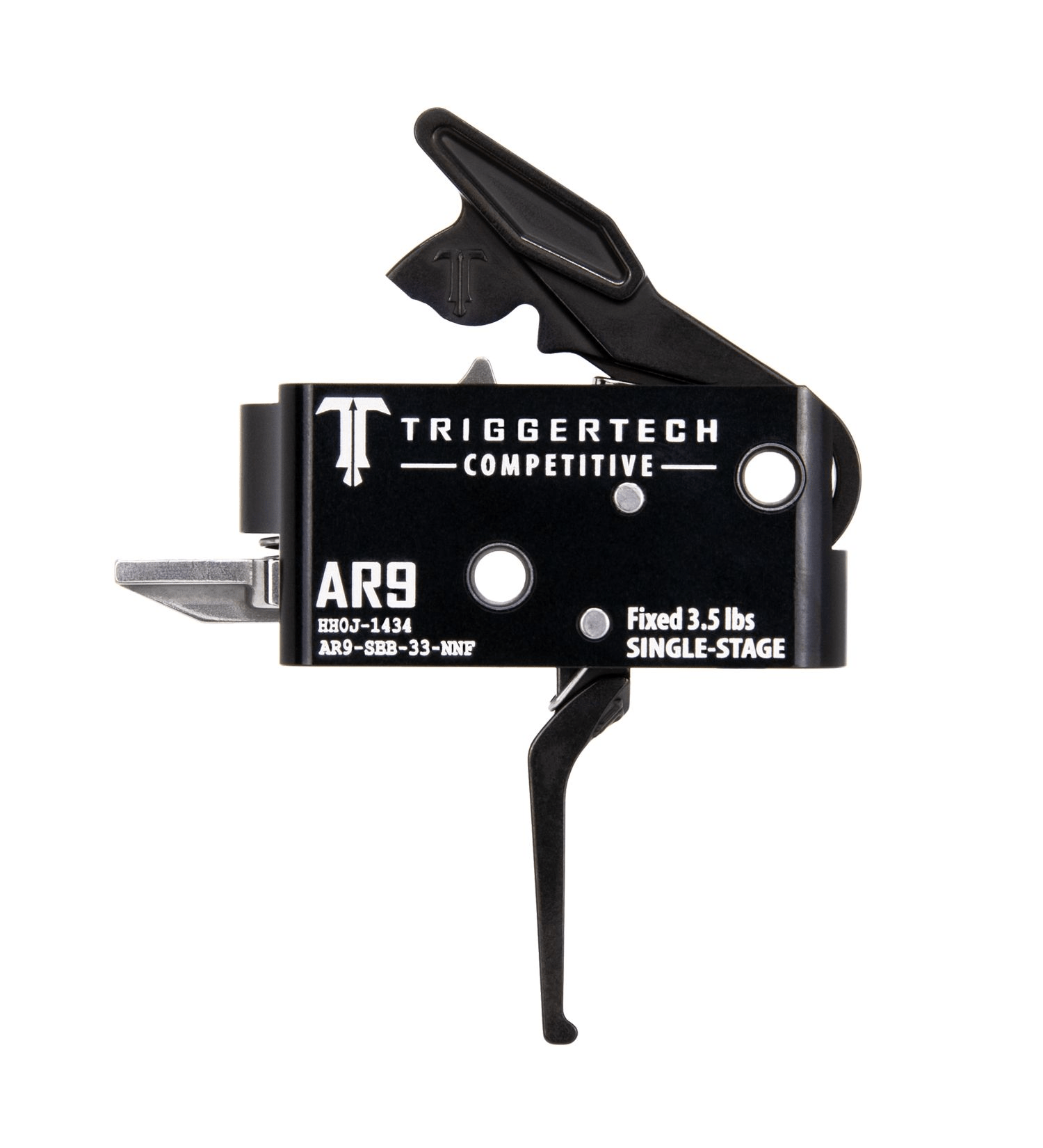 TriggerTech AR9 Single-Stage Competition Trigger with fixed 3.5 lbs pull weight, designed for optimal performance and reliability.