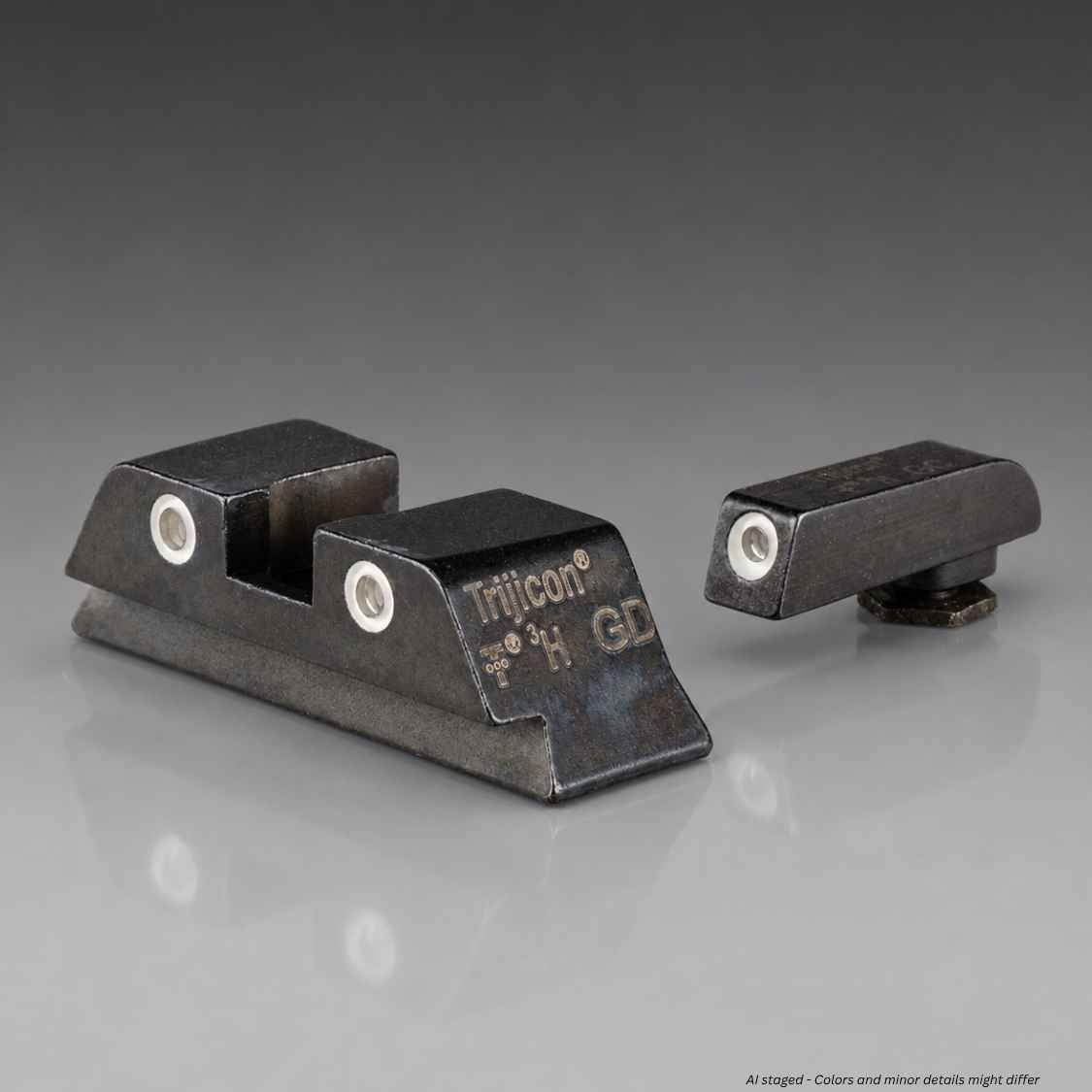 Trijicon Bright & Tough Night Sights GL01 for Glock, black steel three-dot tritium sight set