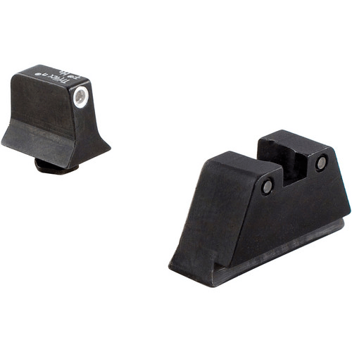 Trijicon Bright & Tough Suppressor Sights for Glock, showing front and rear iron sights for enhanced night-fire accuracy.