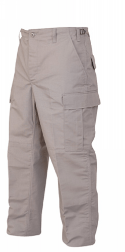 TRU-SPEC BDU Pants in khaki, classic MIL-SPEC uniform for military and tactical use with cargo pockets.