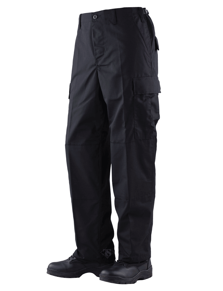 TRU-SPEC BDU Pants in black, showcasing a classic design for military-style performance and durability.
