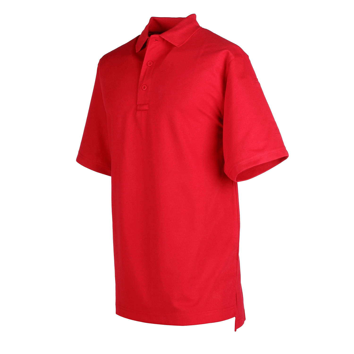 TRU-SPEC Original Short Sleeve Polo in vibrant red, designed for comfort and ease of movement on the job.