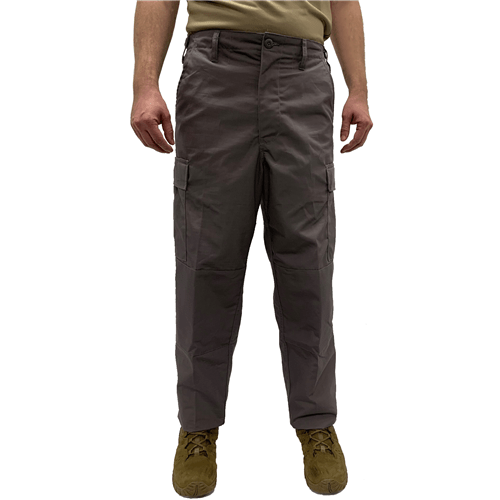 TRU-SPEC Tru Basic Pants in light grey, featuring a zip fly and cargo pockets for tactical wear and outdoor activities.