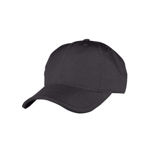 TRU-SPEC Adjustable Ball Cap – Black, 65/35 Polyester Cotton Rip-Stop -