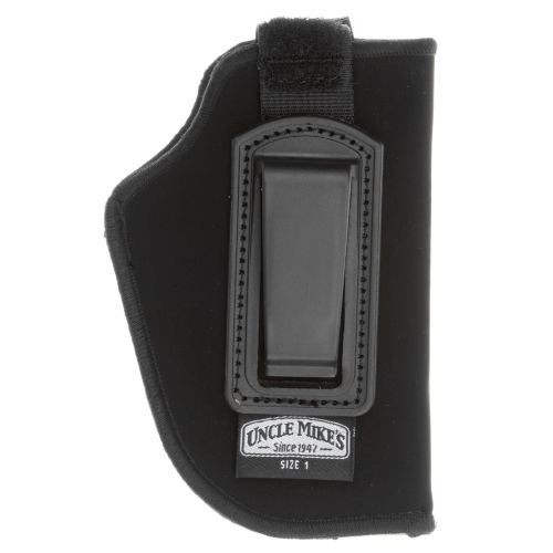 Uncle Mike's Inside-the-Pant Retention Strap Holster with quick detachable design and suede-like exterior for secure fit.