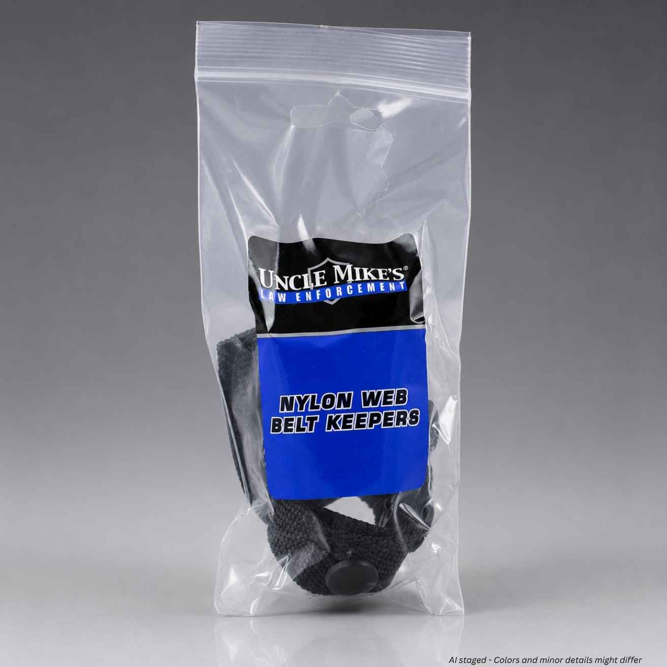 Uncle Mike's Web Belt Keepers 88651 Black Kodra Nylon Set of 4 - WCUniforms