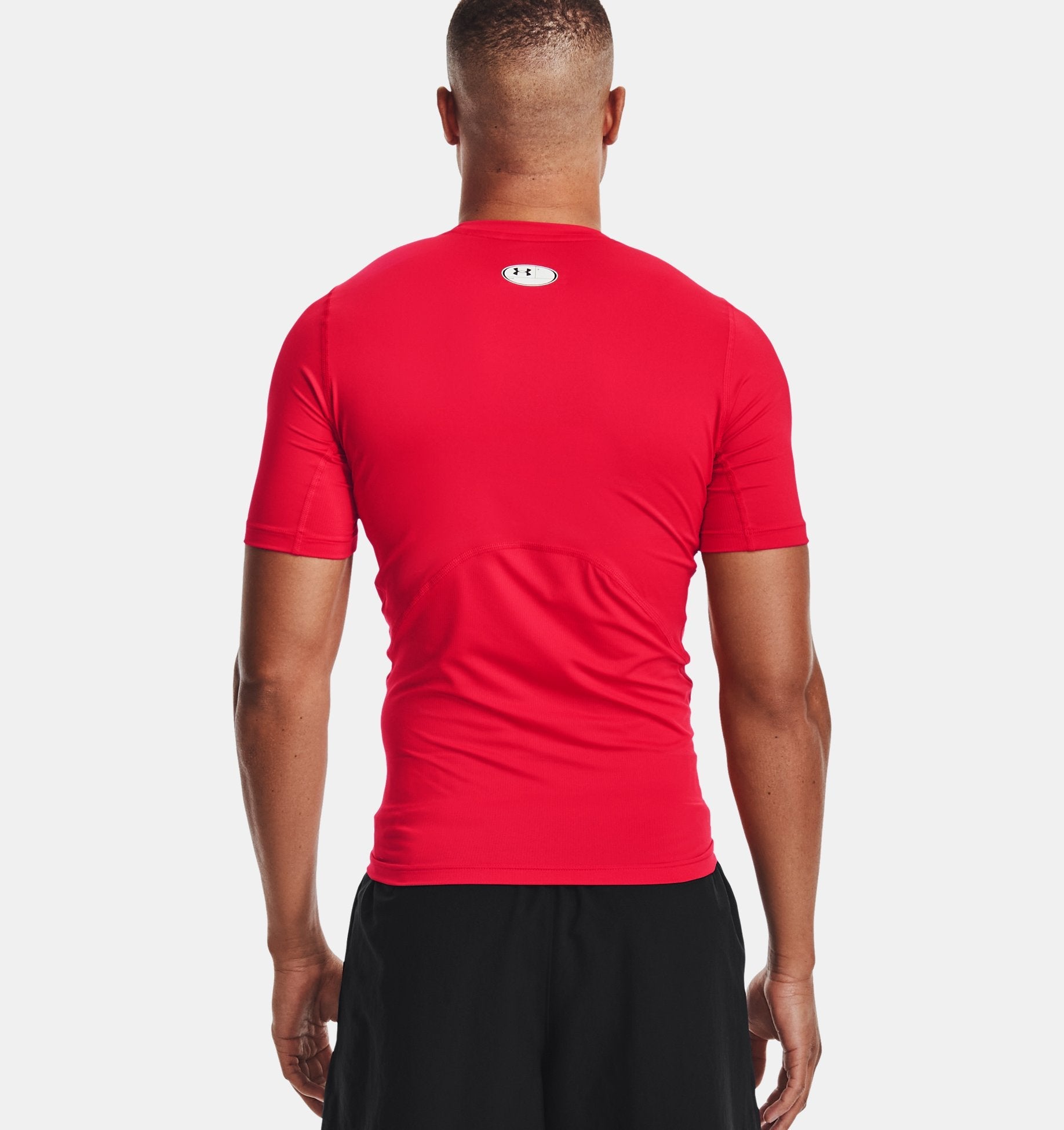 Under Armour HeatGear® Armour Compression T-Shirt 1361518 - Polyester/Elastane Red/White - WCUniforms