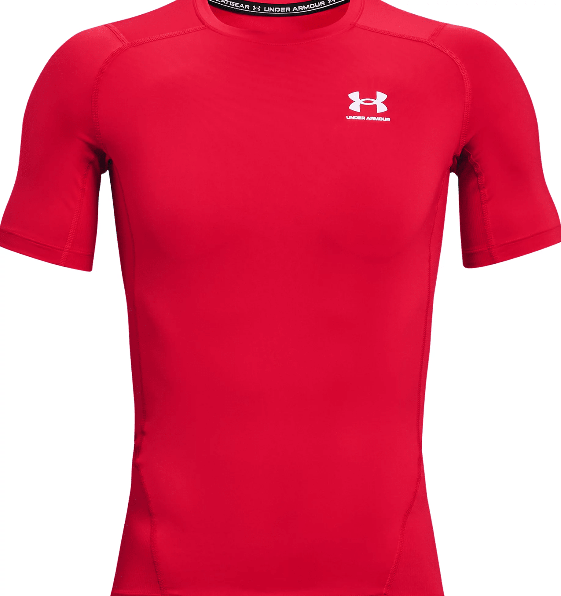 Under Armour HeatGear® Armour Compression T-Shirt 1361518 - Polyester/Elastane Red/White - WCUniforms