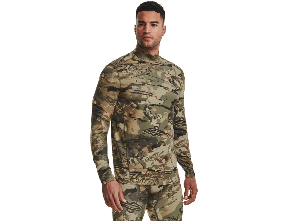 Under Armour Men's ColdGear Infrared Camo Mock Long Sleeve - WCUniforms