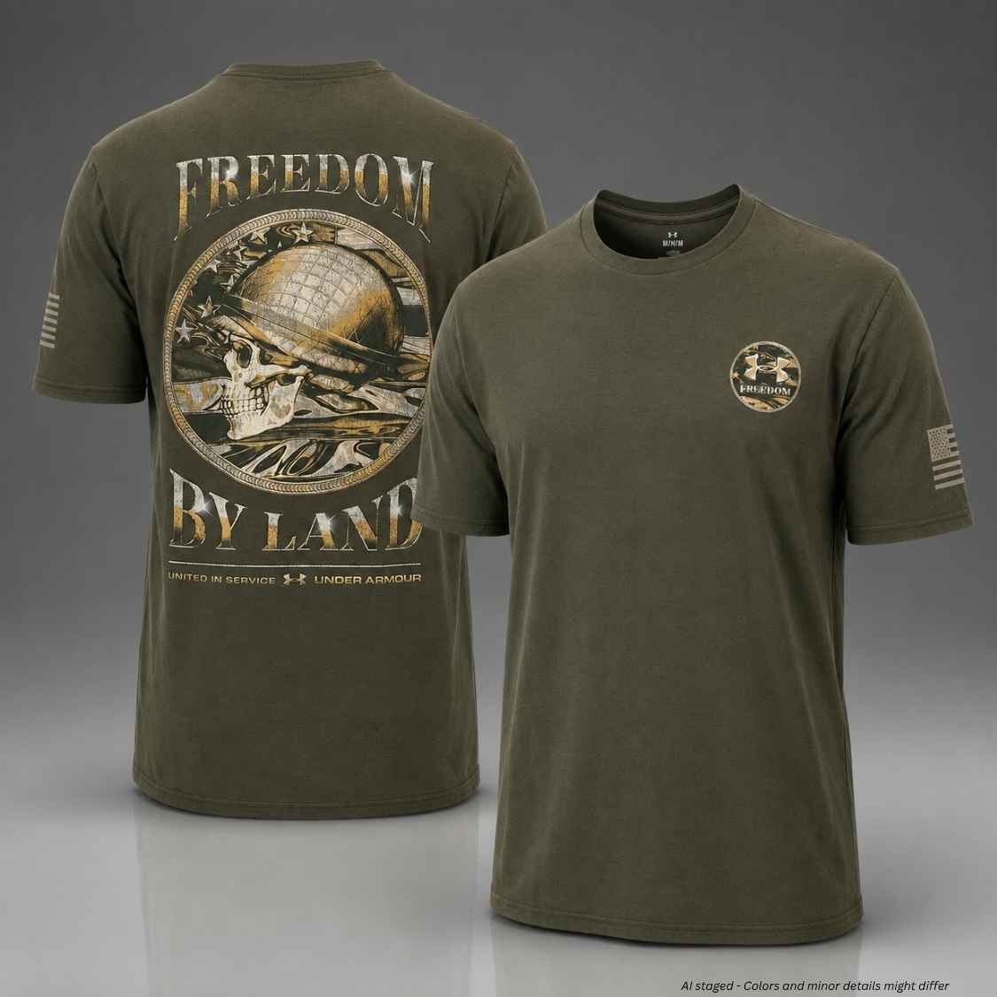 Under Armour Men's Freedom By Land Short Sleeve T-Shirt 1389928 - WCUniforms