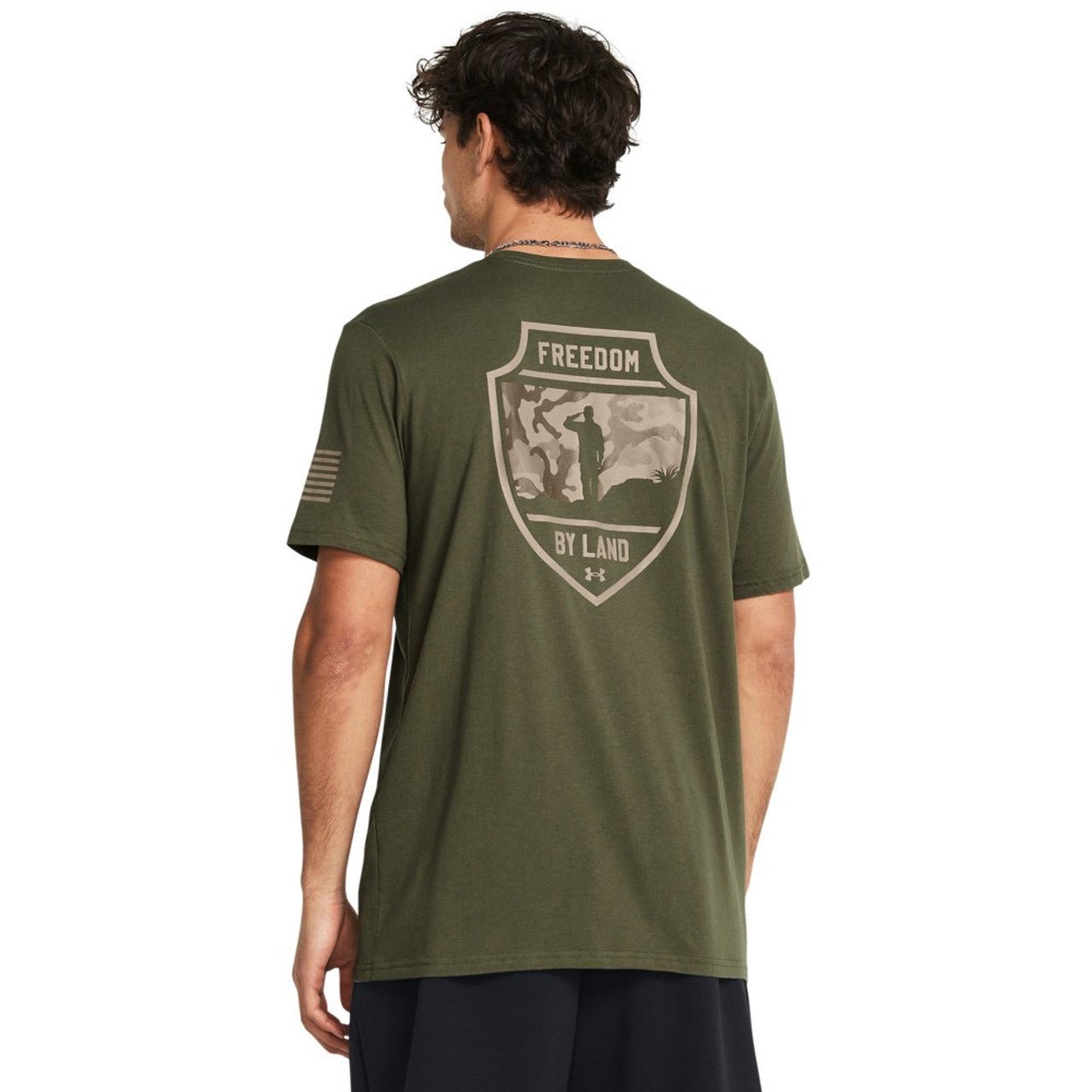 Under Armour Men's Freedom By Land T-Shirt OD Green | 1385949 - WCUniforms