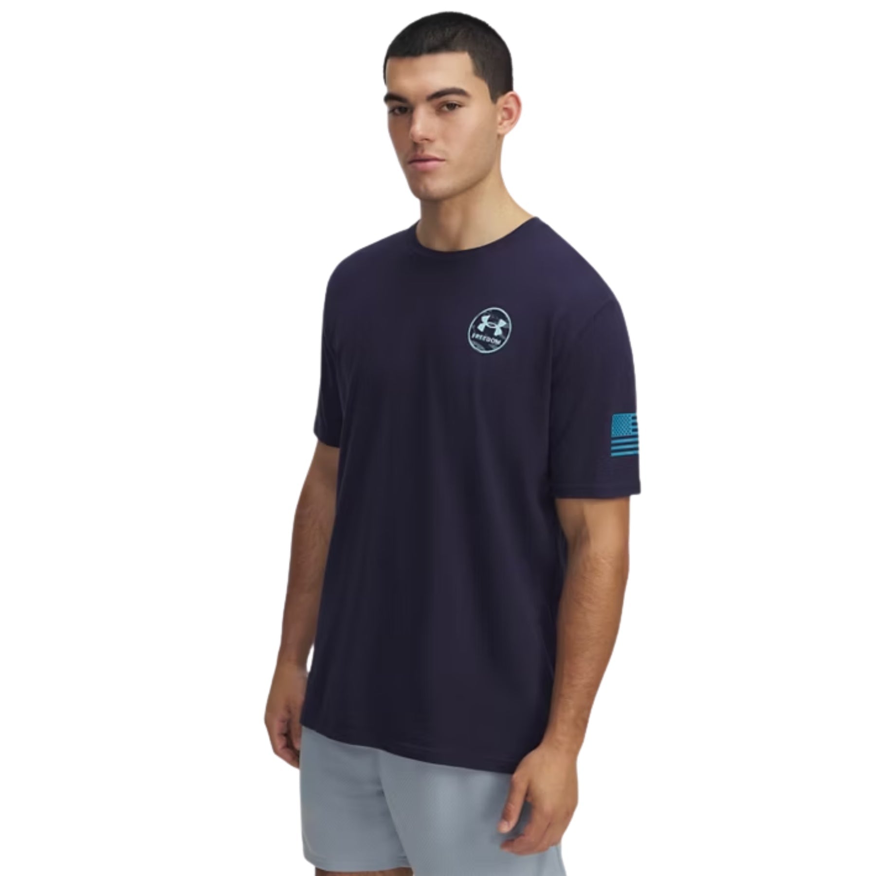 Under Armour Men's Freedom By Sea T-Shirt Navy Blue 1389929 - WCUniforms