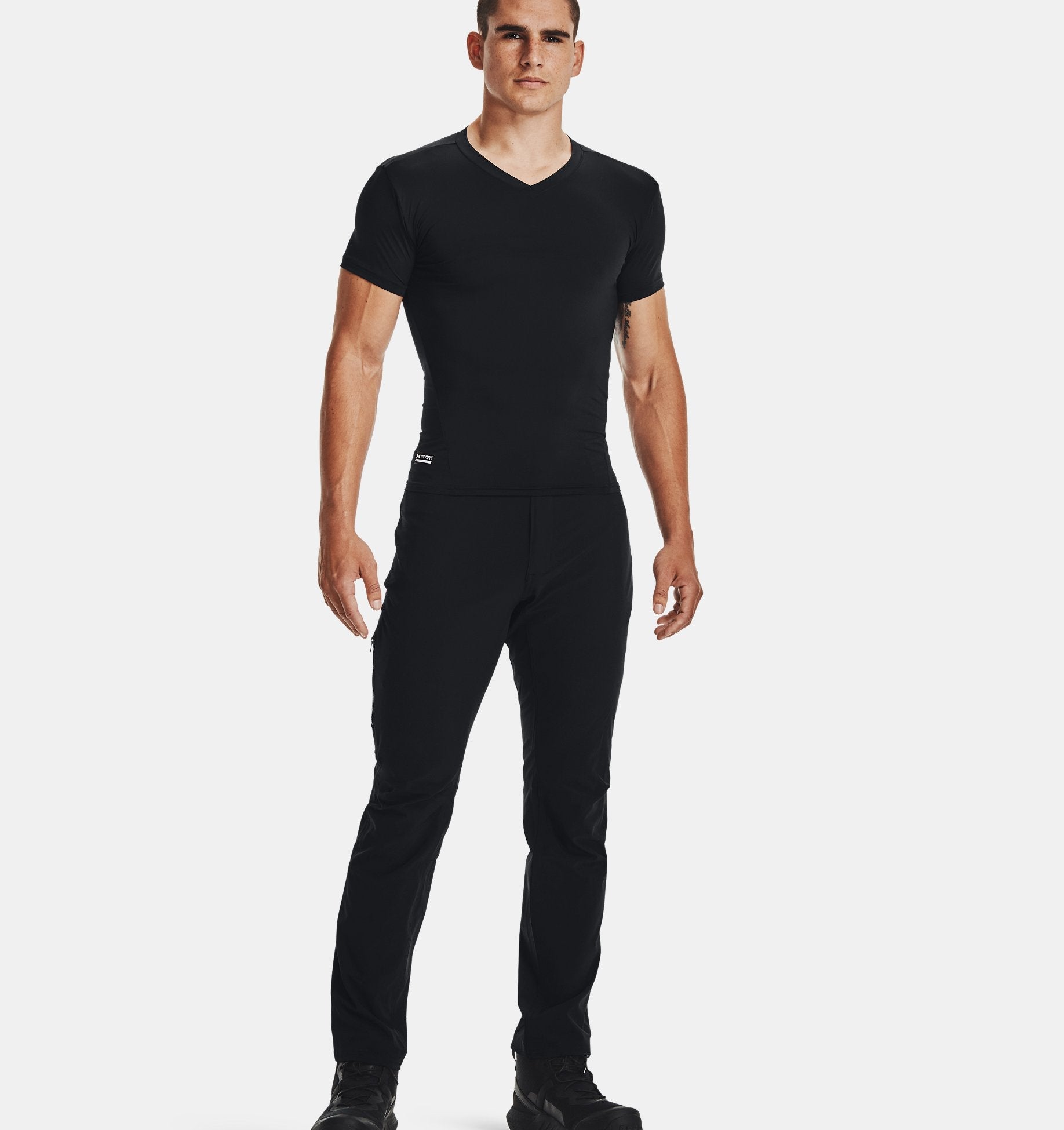 Under Armour Tactical HeatGear Compression V-Neck T-Shirt 1216010 - WCUniforms