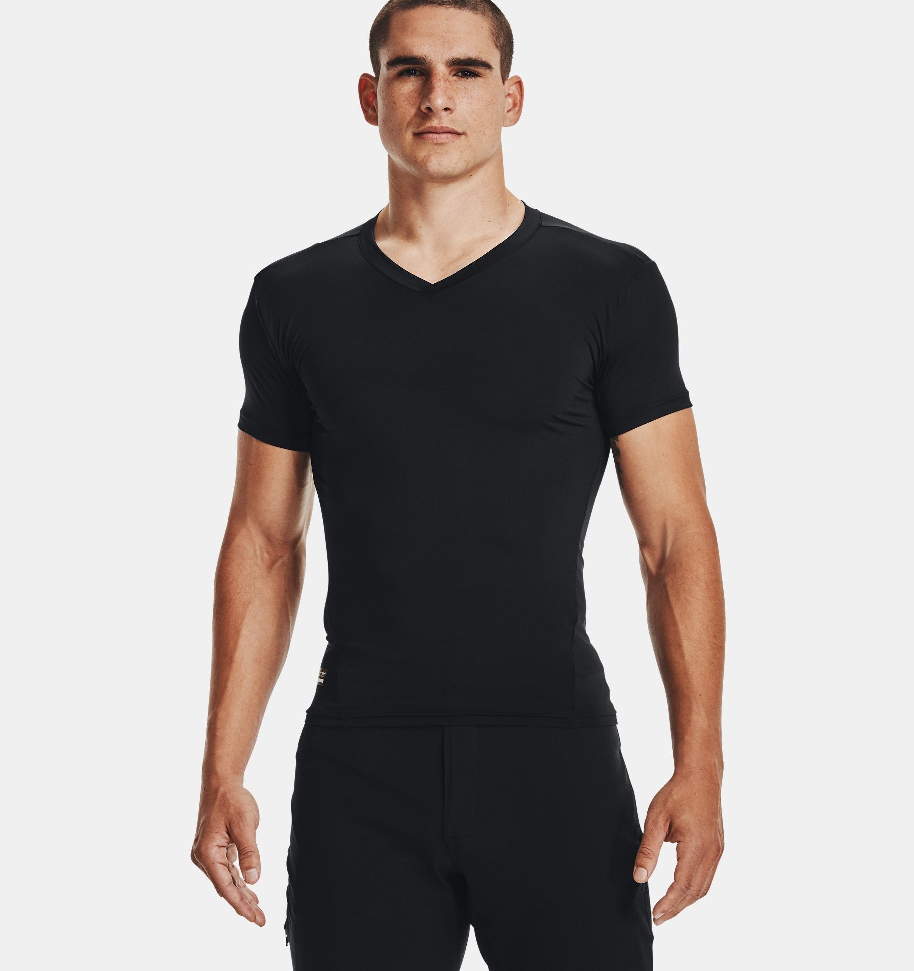 Under Armour Tactical HeatGear Compression V-Neck T-Shirt 1216010 - WCUniforms