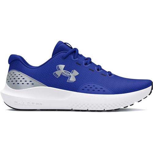 Under Armour UA Surge 4 Running Shoes in blue with breathable mesh upper and cushioned sole for ultimate comfort.