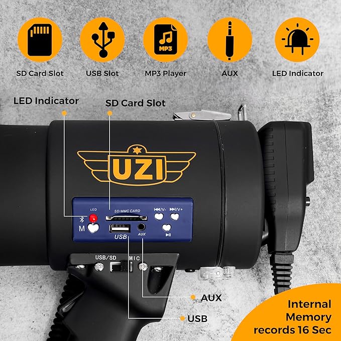 UZI 50 - Watt Megaphone UZI - MP - PRO - WCUniforms