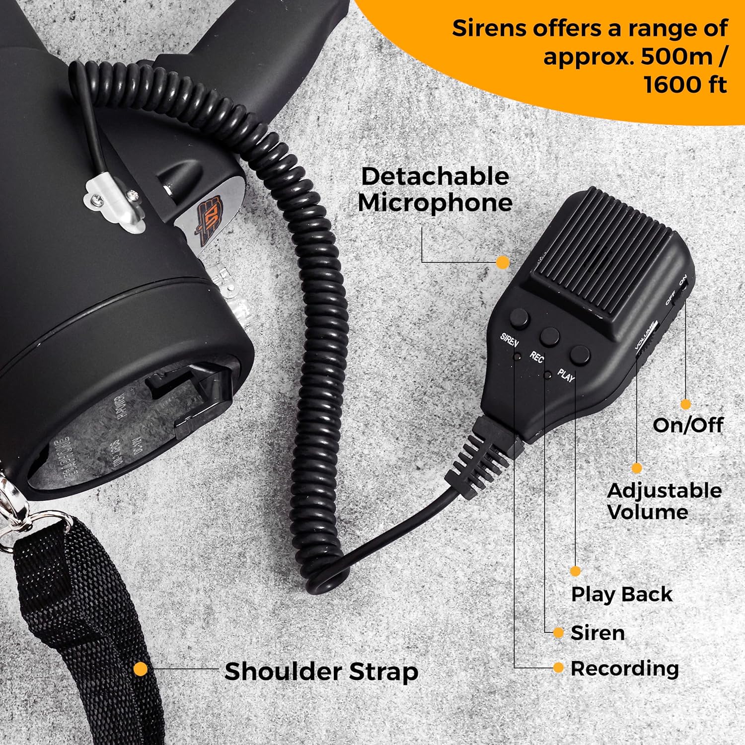 UZI 50 - Watt Megaphone UZI - MP - PRO - WCUniforms