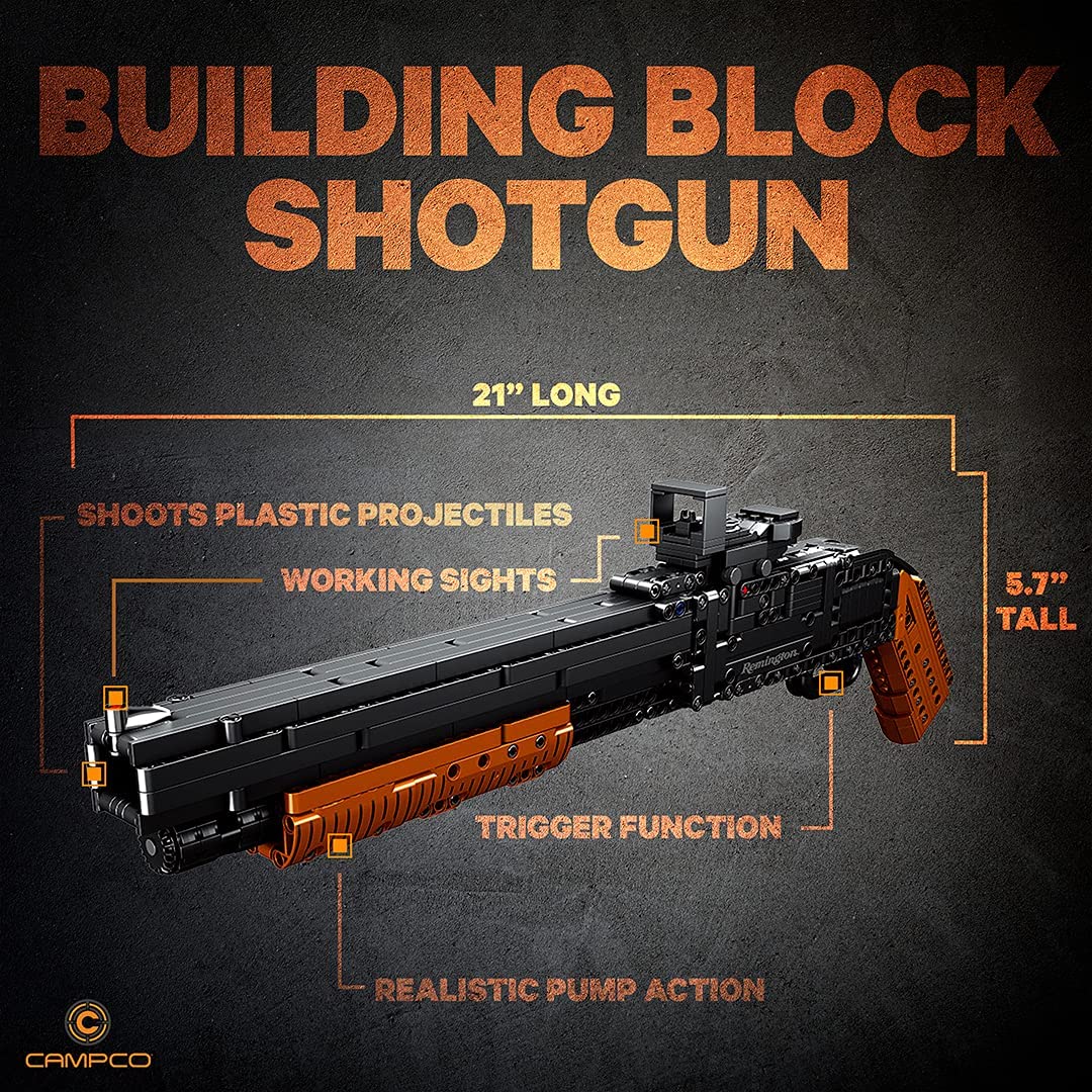 UZI Caliber Building Blocks Shotgun Toy – 863 - Piece Pump - Action Blaster - WCUniforms