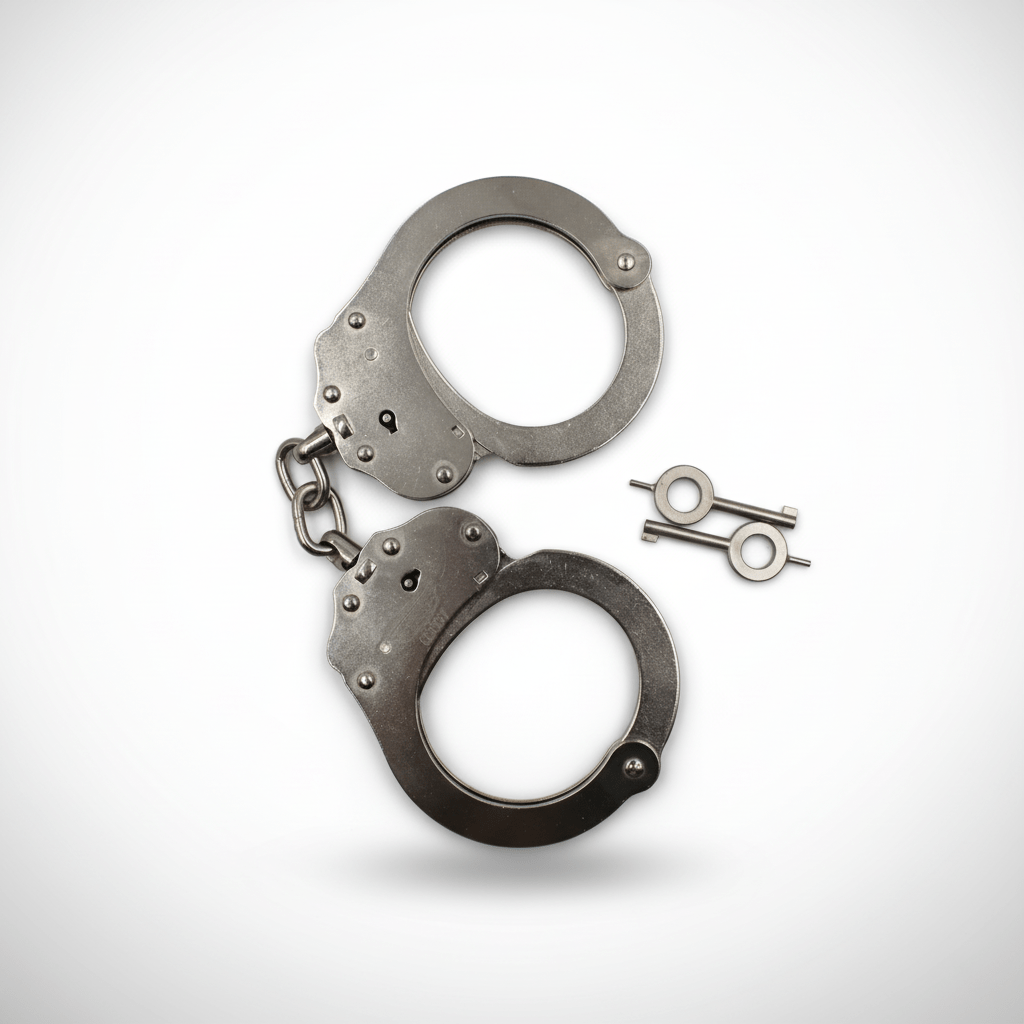 UZI EU NIJ Silver Chain Handcuffs with 2 Keys - WCUniforms