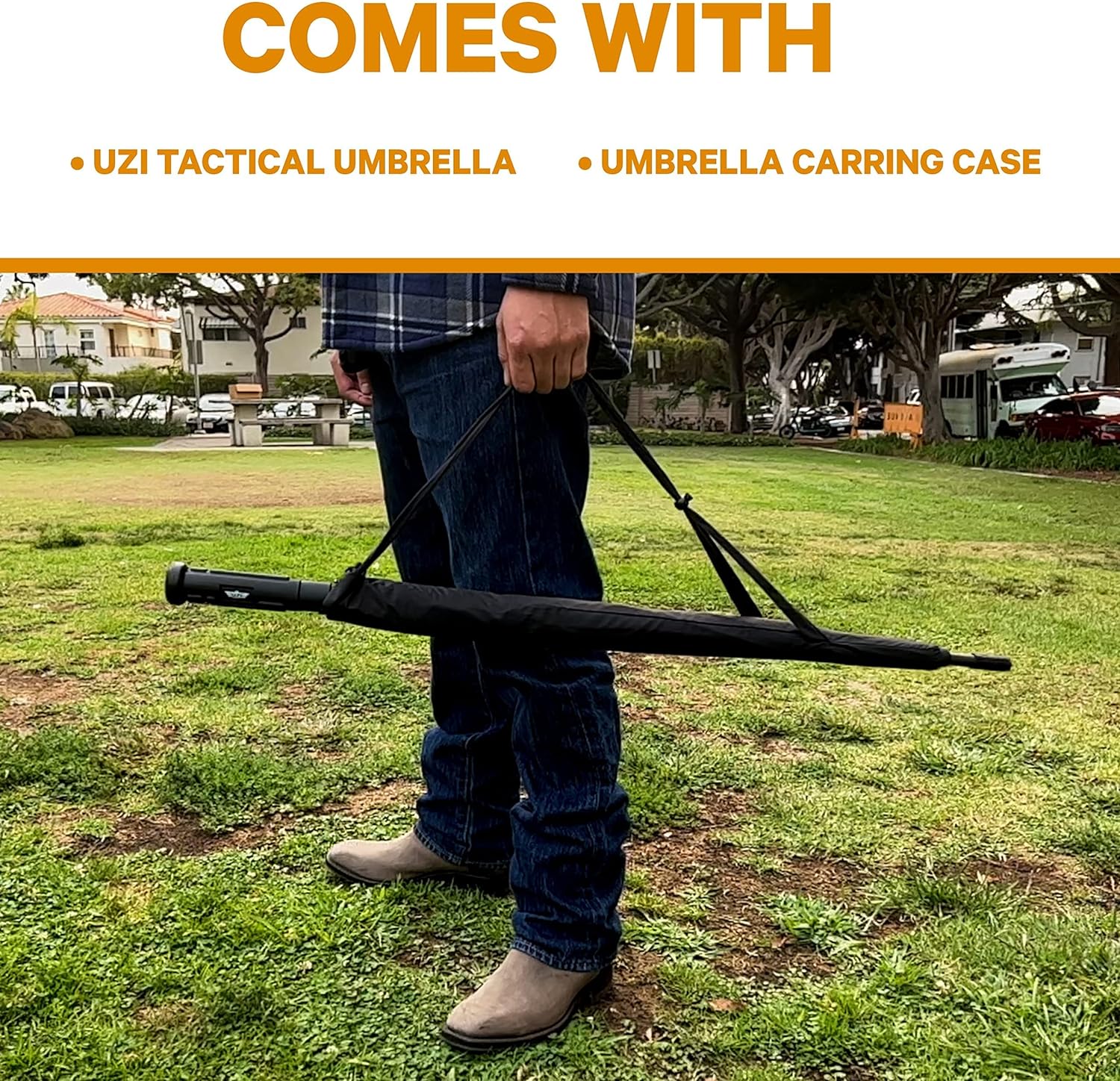 UZI Fiberglass Self - Defense Tactical Umbrella - WCUniforms