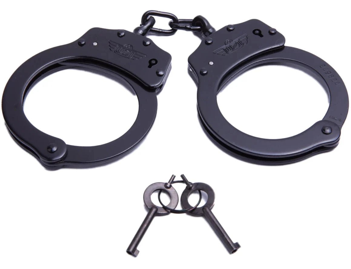 UZI High Tensile Stainless Steel Handcuffs UZI-HC-C (pink, black, or silver) - WCUniforms