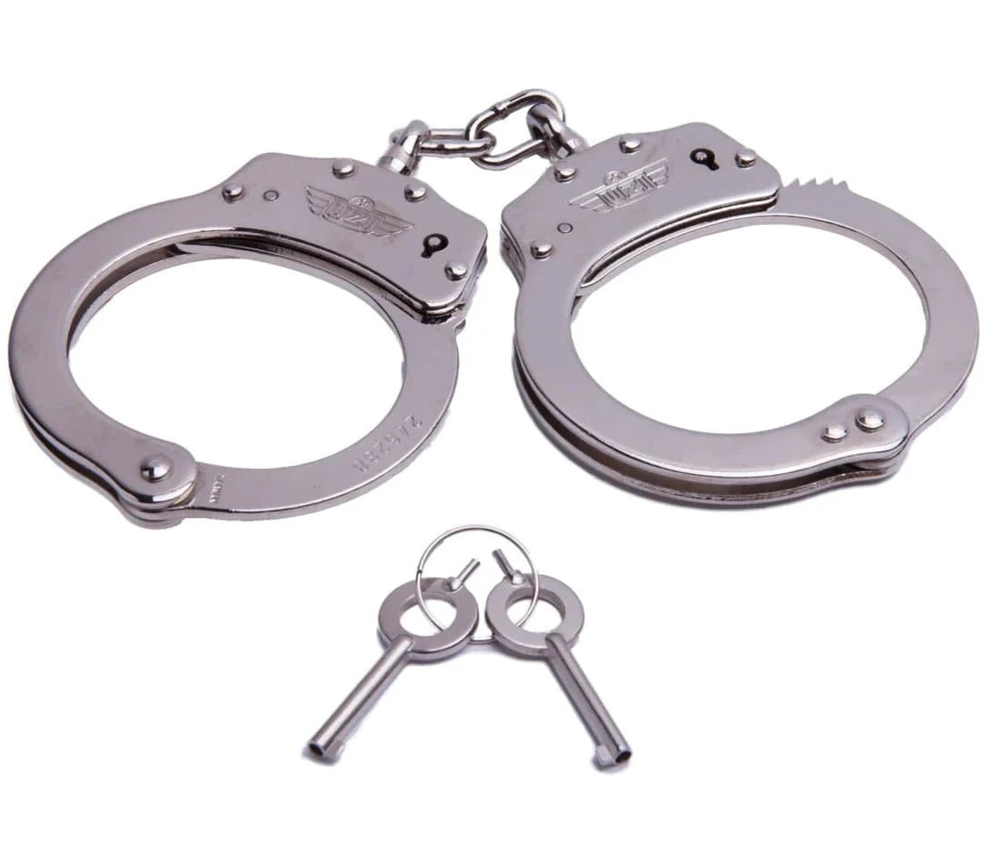 UZI High Tensile Stainless Steel Handcuffs UZI-HC-C (pink, black, or silver) - WCUniforms