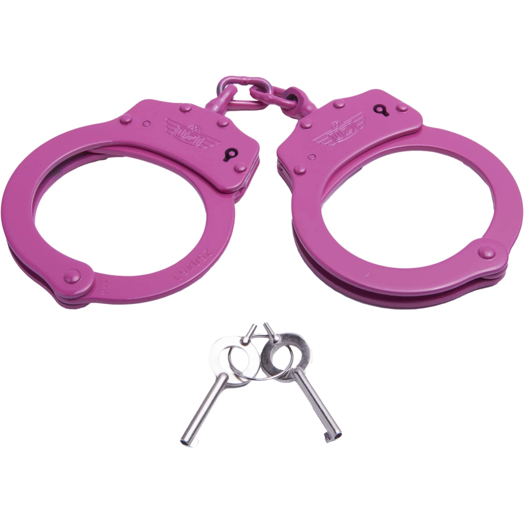 UZI High Tensile Stainless Steel Handcuffs UZI-HC-C (pink, black, or silver) - WCUniforms