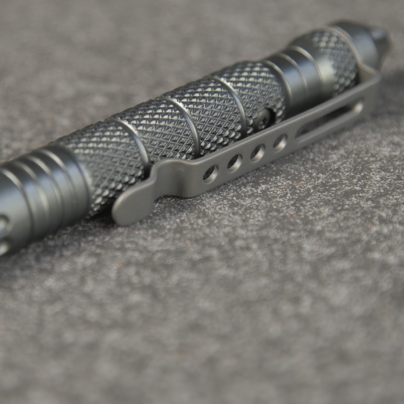 UZI Tactical Defender Pen in gunmetal gray with carbide-tip glass breaker