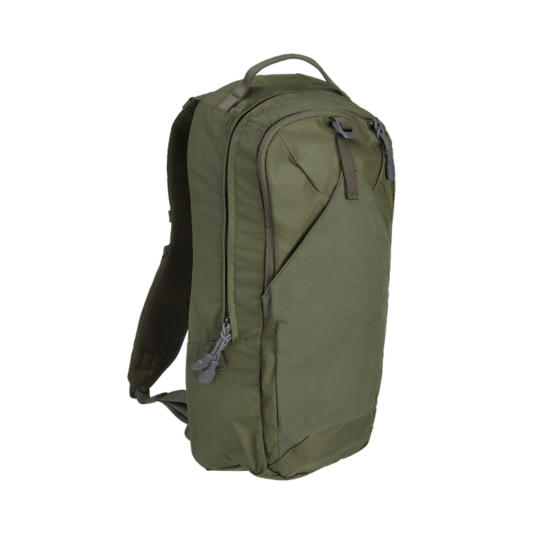 Vertx Long Walks Pack in olive green, designed for adventure with lightweight fabric and spacious compartments.