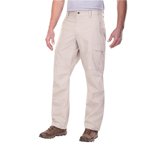 Vertx Phantom OPS Pants in khaki, showcasing lightweight fabric and triple-bellowed cargo pockets for discreet storage.