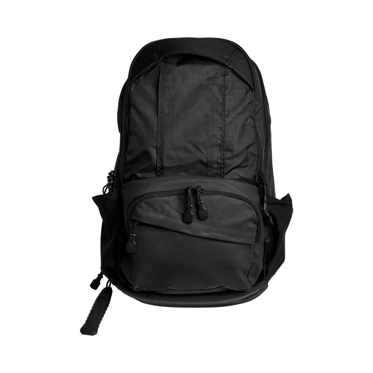 Vertx Pro Readypack backpack in black, featuring multiple storage pockets and a sleek, tactical design.