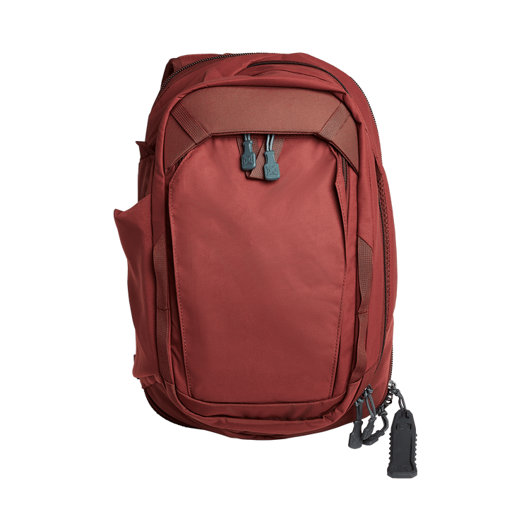 Vertx Pro Transit backpack in red, featuring easy-access sling design for efficient gear retrieval and versatile use.