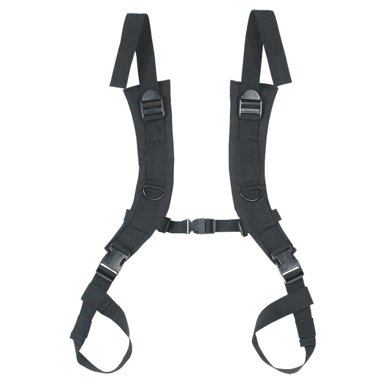 Voodoo Tactical Mini Mojo Load-Out Bag concealed padded backpack harness in black, laid flat