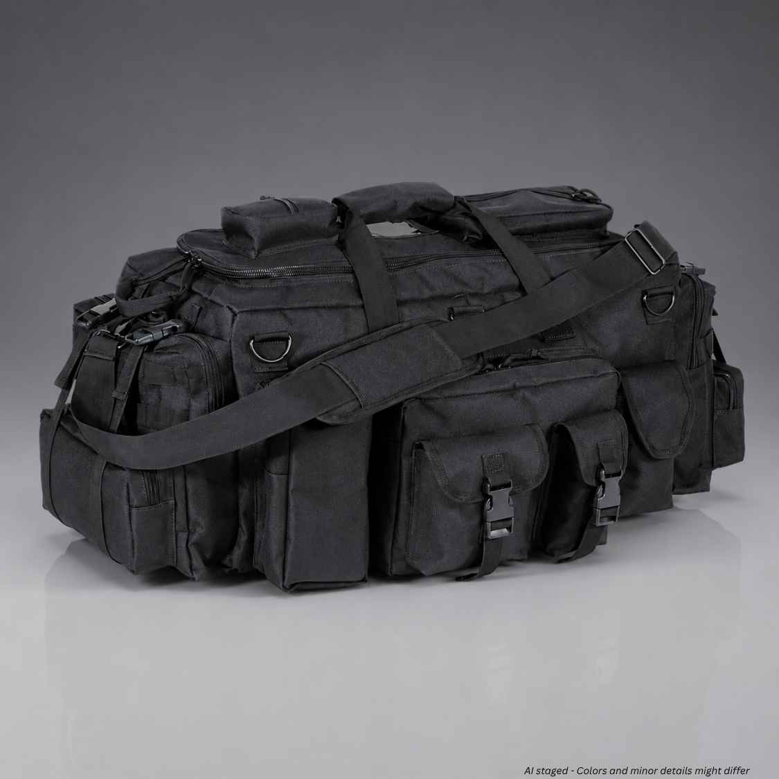 Voodoo Tactical Mini Mojo Load-Out Bag in black, front three-quarter studio product view