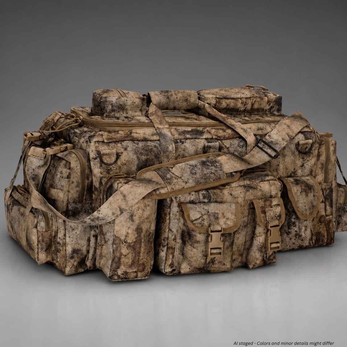 Voodoo Tactical Mini Mojo Load-Out Bag in VTC camo, front three-quarter studio product view
