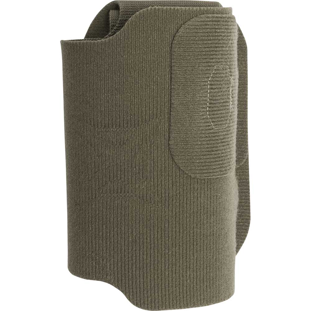 Green tactical holster pouch on a white background