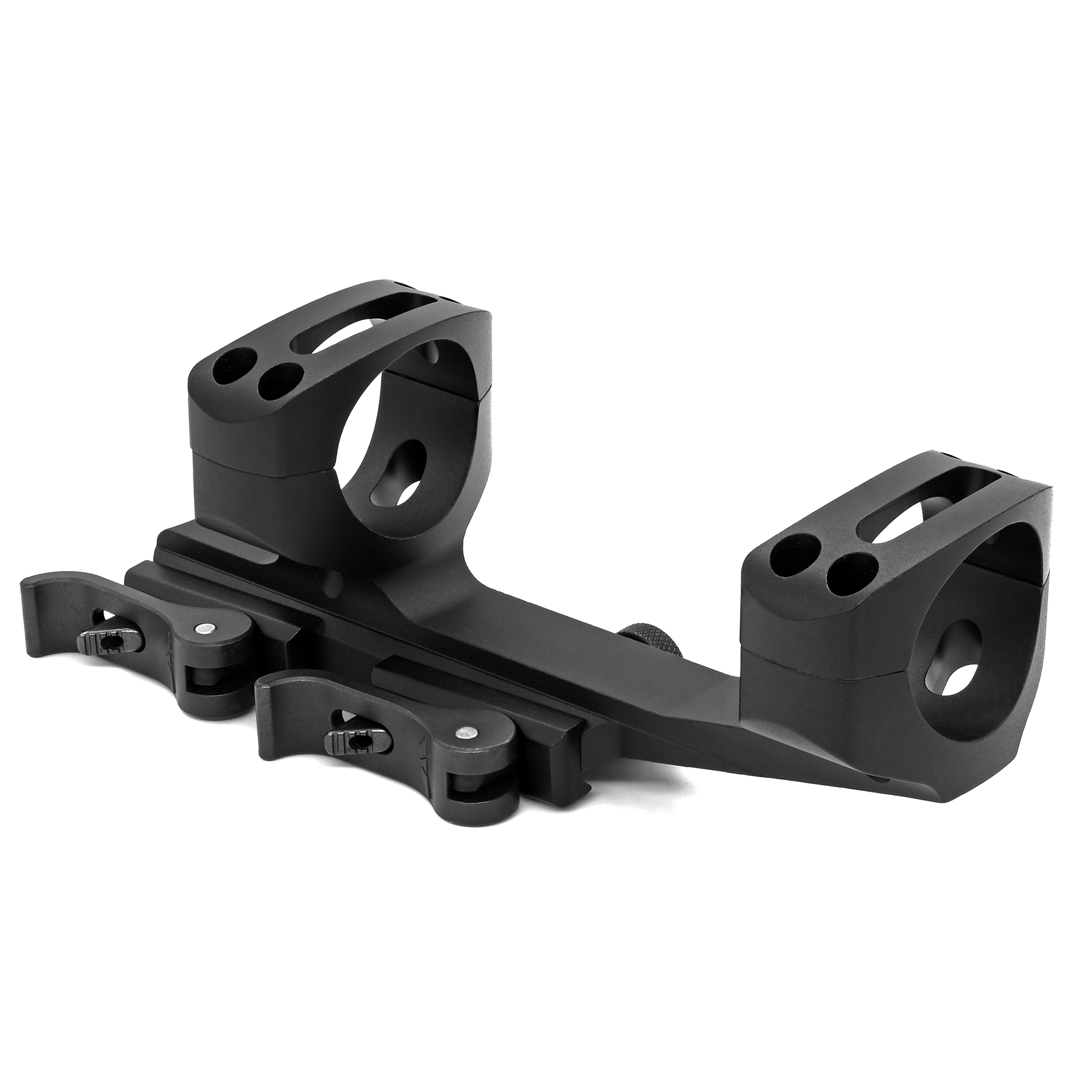 Warne Scope Mounts Gen 2 Extended Skeletonized 1 inch MSR mount in black, designed for modern sporting rifles.
