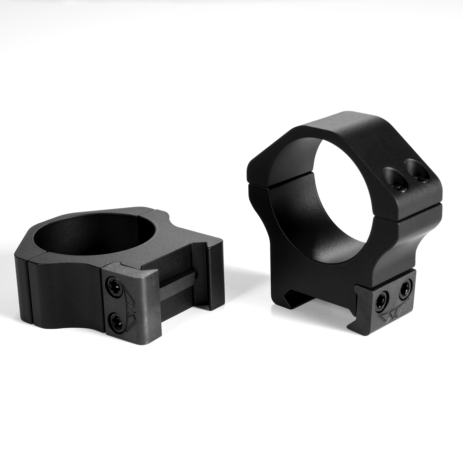 Warne 30mm PA Medium Matte Scope Rings showcasing durable sintered steel construction and sleek design for reliable performance.