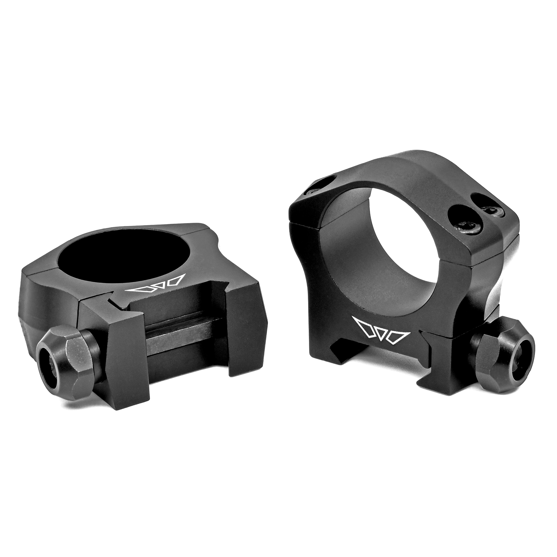 Warne Mountain Tech 1 inch low matte scope rings, lightweight and durable aluminum design for precision rifles.