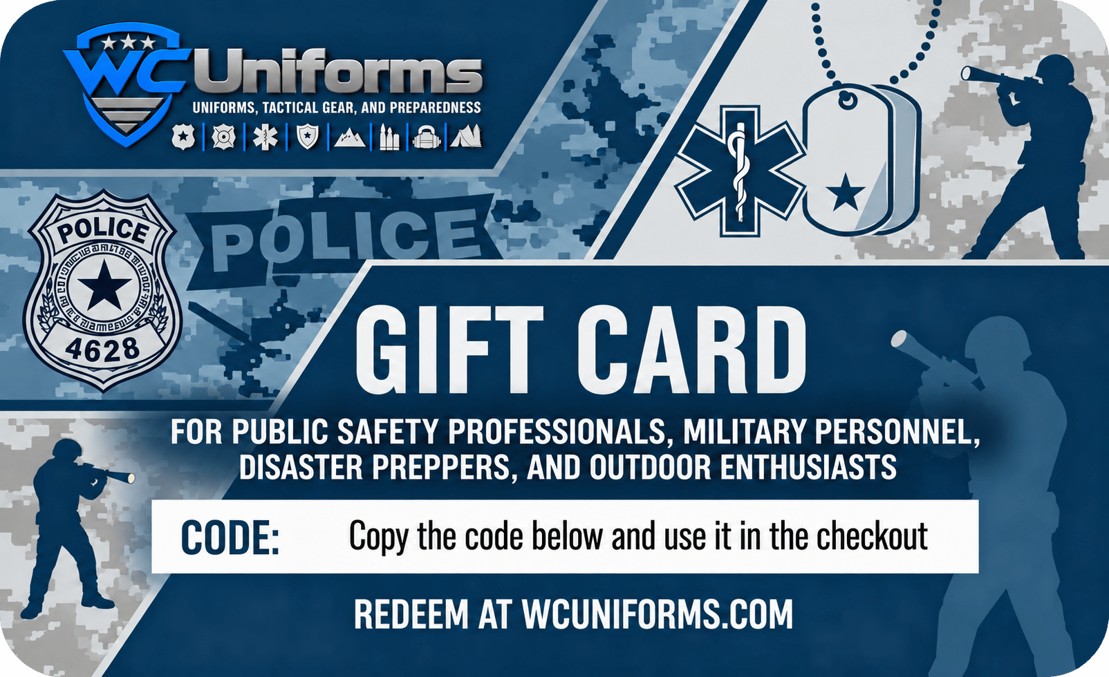 WCUniforms Any Occasion Gift Card $5-$500 - WCUniforms