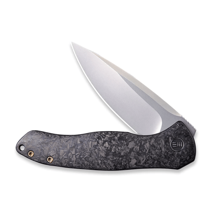 We Knife Kitefin Flipper Knife showcasing sleek design and premium materials for quality and performance.