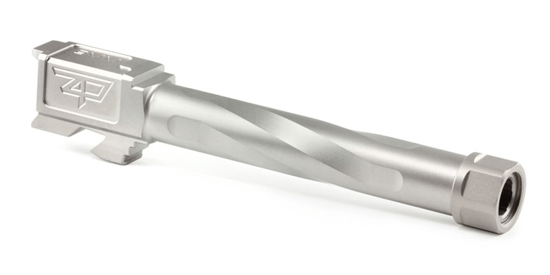 Zaffiri Precision G17 Gen 1-4 threaded stainless barrel with sleek design and muzzle thread protector.