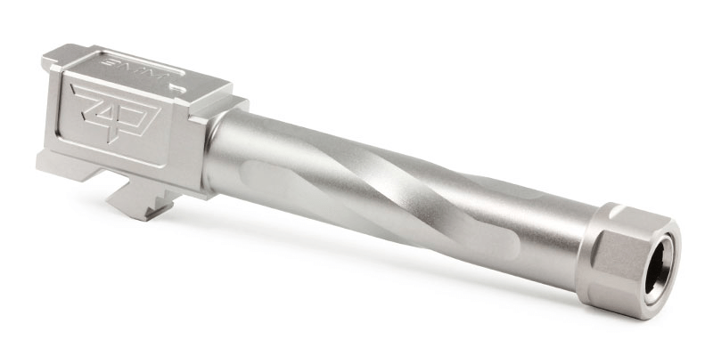 Zaffiri Precision threaded stainless barrel for Glock 19 Gen 1-5 with sleek design and high-quality finish.
