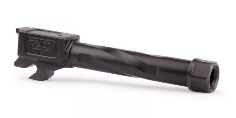 Zaffiri Precision P320c threaded barrel in black nitride finish for enhanced accuracy and performance upgrades.