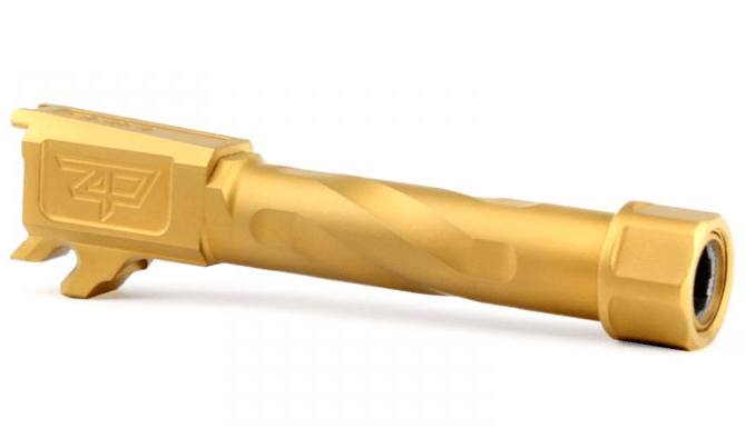 Zaffiri Precision P365 Barrel Threaded TiN, high-quality performance barrel upgrade for SigSauer P365 firearms.