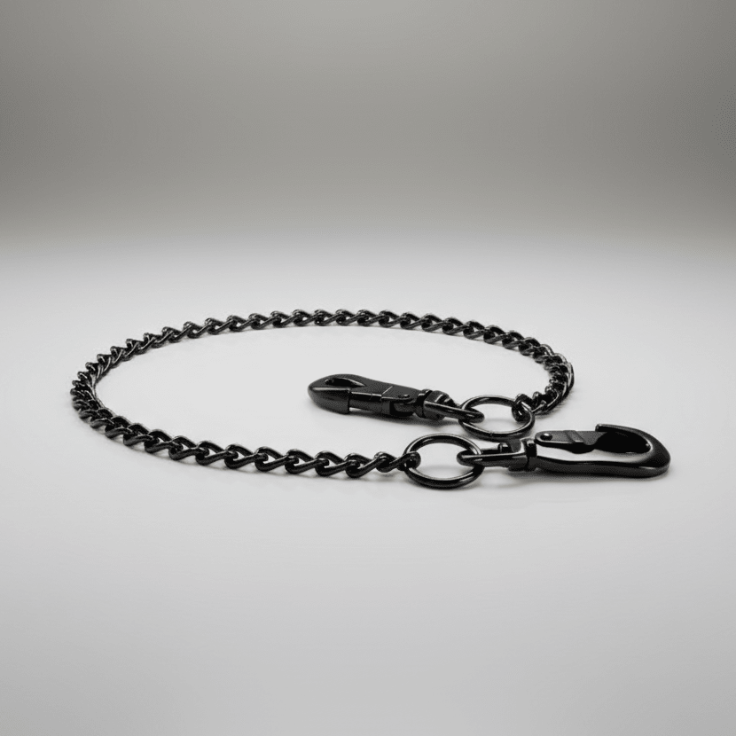 Zak Tool ZT62-BLK 30-inch black corrections key ring chain, full product view on gray background