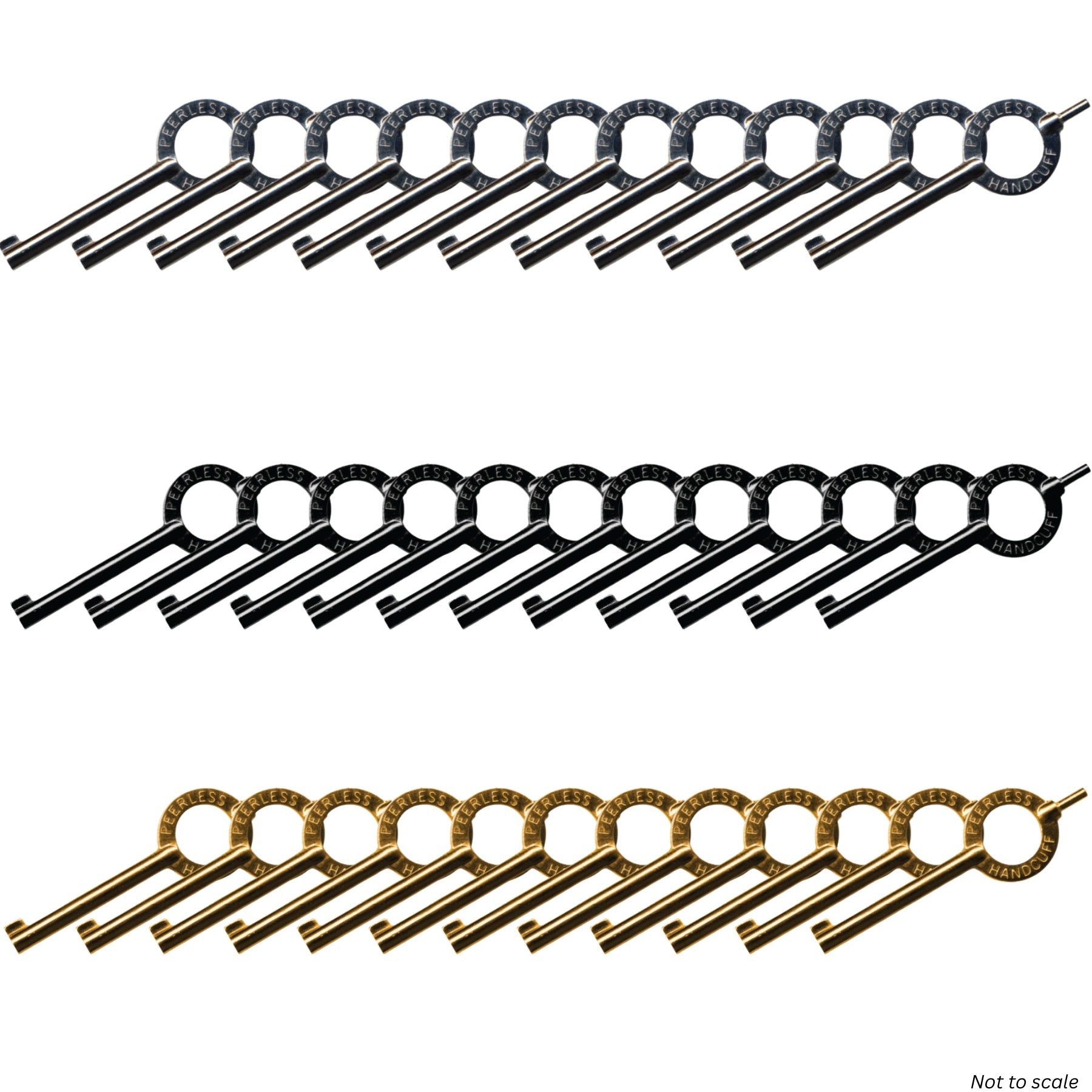 Zak Tool Standard Handcuff Key (12-Pack) Black, Gold, or Silver - WCUniforms