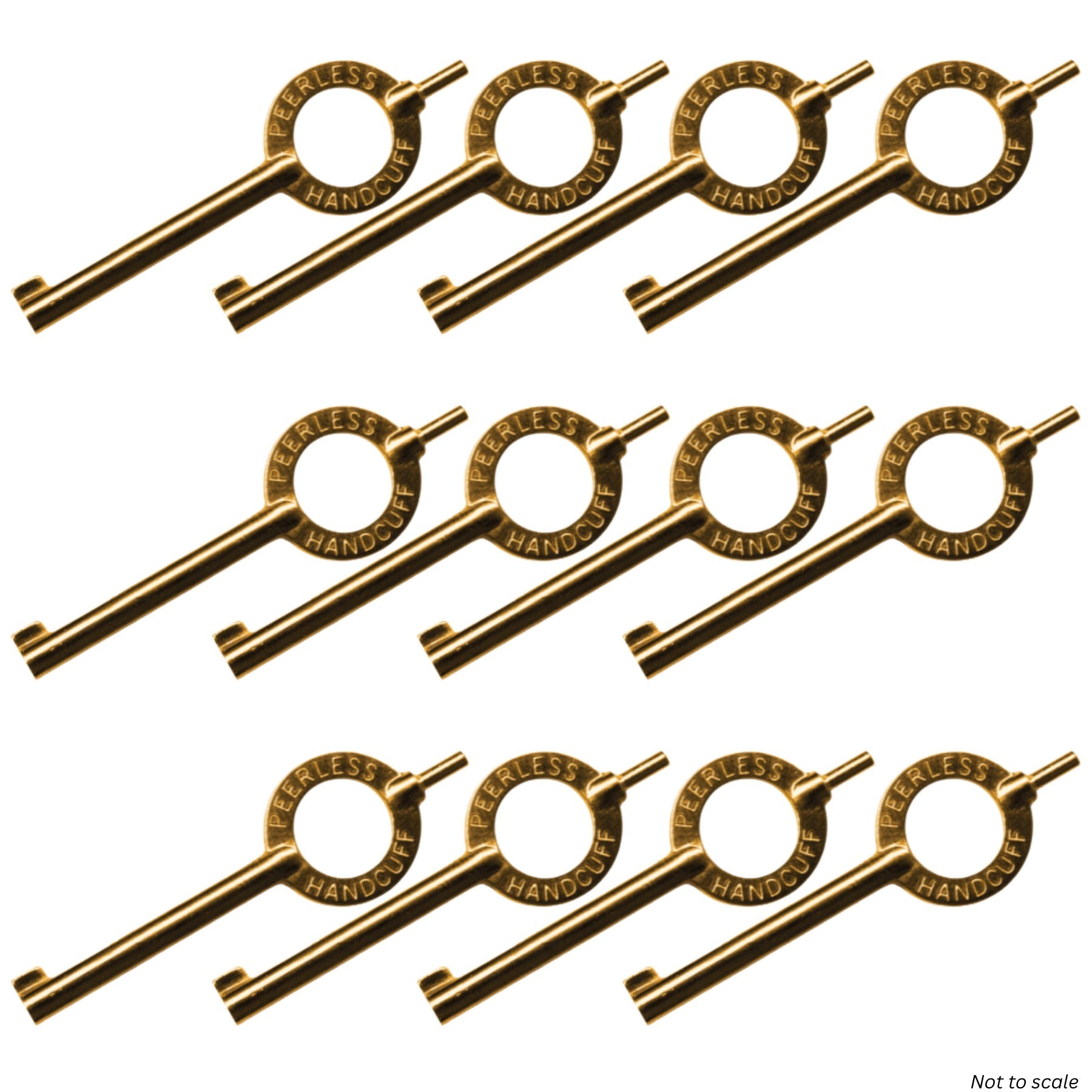 Zak Tool Standard Handcuff Key (12-Pack) Black, Gold, or Silver - WCUniforms