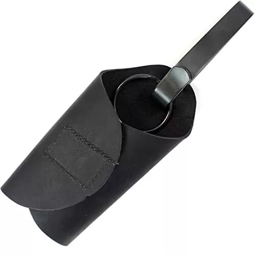 Zak Tool ZAK-87 Key Silencer for ZAK-55 in black, front view of leather key ring silencer